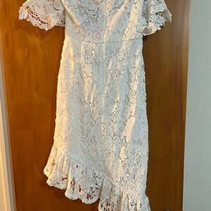 Elegant White Lace Dress